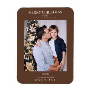 Imán Familia moderna sofisticada de Navidad en foto mar