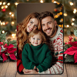 Imán Familia navidades Foto 4 x 6 Los tres de nosotros