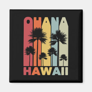 Imán Familia Ohana Hawaiano Retro Hawái Tropical Verano
