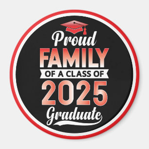 Imán Familia orgullosa de graduación superior de un gra