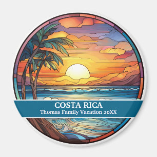 Imán Familia personalizado Costa Rica Viaje Faux Staine