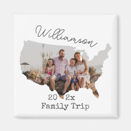 Imán Familia personalizado Vacaciones EE.UU. Viaje por
