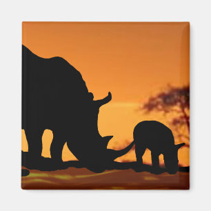 Imán familia rhino