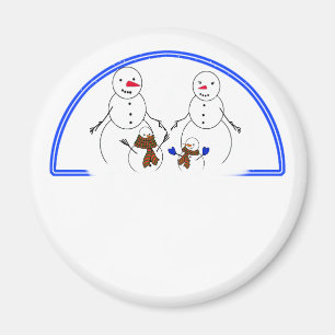 Imán Familia Snowman