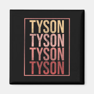 Imán Familia Team Tyson Nombre personalizado Groovy Vin