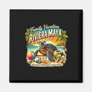 Imán Familia Vacaciones Riviera Maya 2025 Haciendo Recu