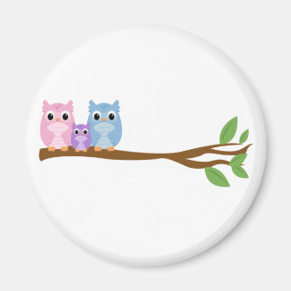 Imán Familia Wise Owl