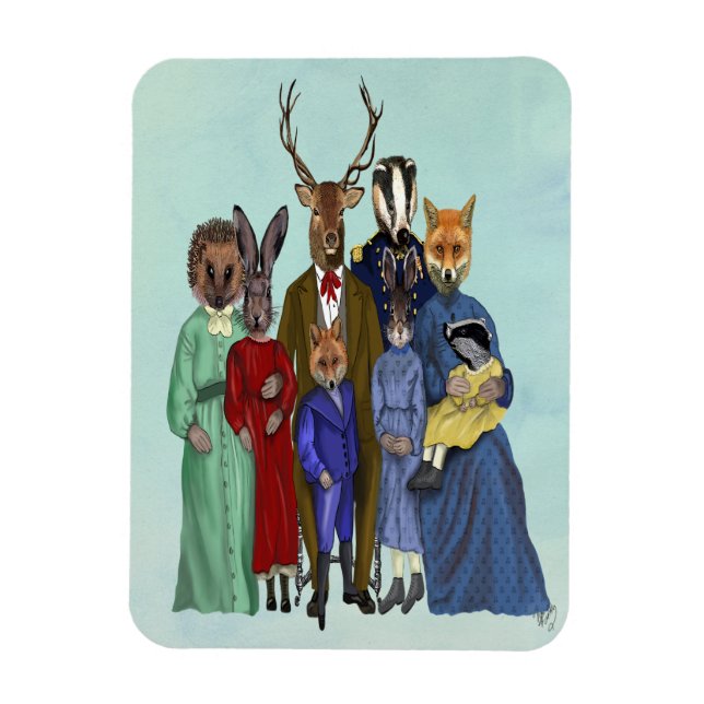 Imán Familia Woodland (Vertical)