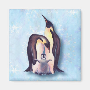 Imán FAMILIA y NIEVE del PINGÜINO de SHARON SHARPE