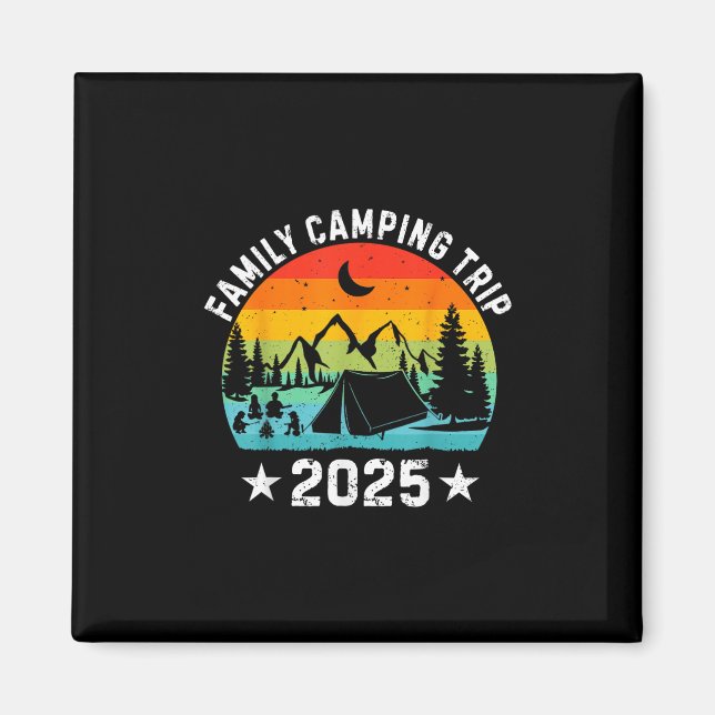 Imán Family Camping Trip 2025 Matching Crew Summer Vaca (Frente)