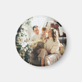 Imán Family Christmas Magnet | Add Your Photo & Message