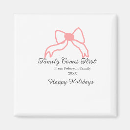 Imán Family comes first red bow family name holidays