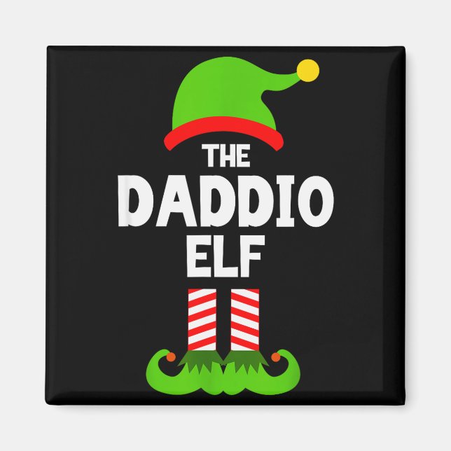 Imán Family Daddio Elf Christmas Matching Pajama Funny  (Frente)