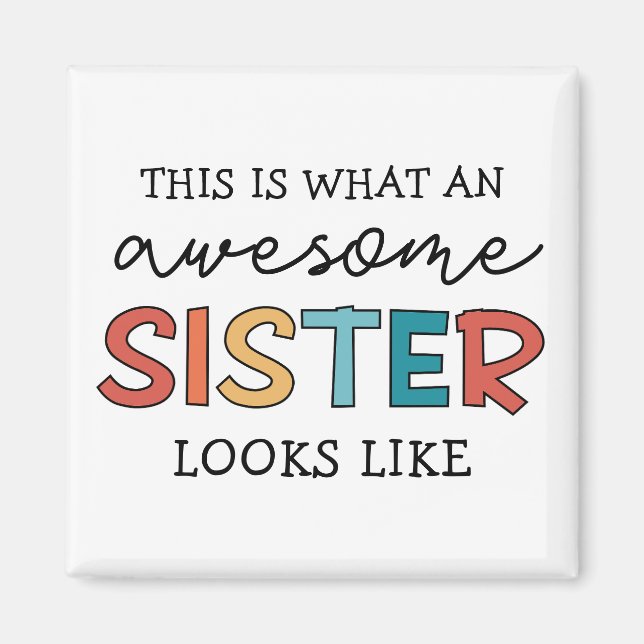 Imán Famosa Hermana | Regalos para la mejor hermana de  (Frente)