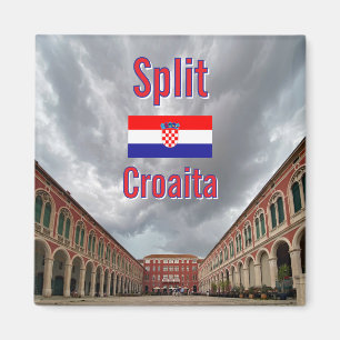 Imán Famosa Plaza Veneciana en Split, Croacia viaje