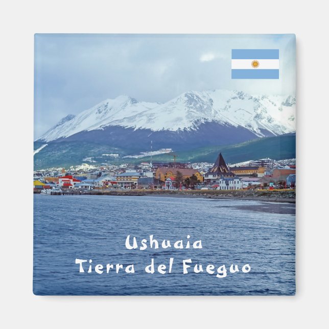 Imán Famosa Ushuaia - Tierra del Fuego, Argentina (Frente)
