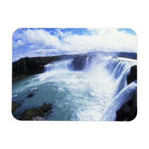 Imán Famosas cataratas de Jodafoss en el norte de Islan