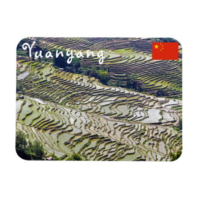Imán Famosas terrazas de arroz yuanyang - Yunnan, China (Horizontal)