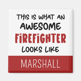 Imán Famoso bombero ingenioso personalizado