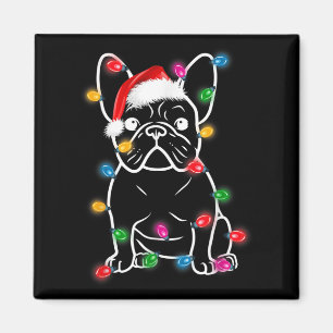Imán Famoso Bulldog francés de Navidades de árboles de