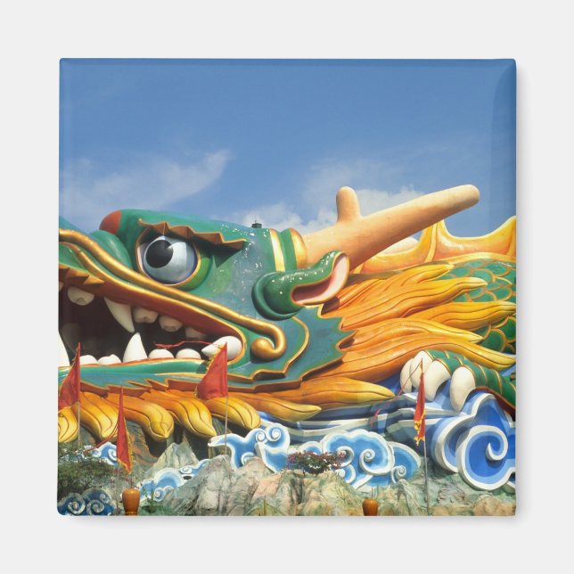 Imán Famoso dragón en Haw Par Villa en Singapur Asia (Frente)