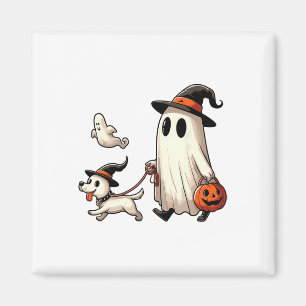 Imán Famoso fantasma Walking Dog Spooky Season Hallowee