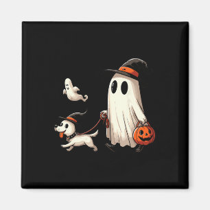 Imán Famoso fantasma Walking Dog Spooky Season Hallowee