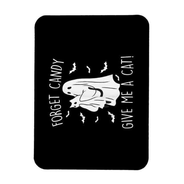 Imán Famoso Gato Halloween Fantasma Olvidar Candy Darme (Vertical)