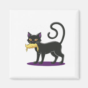 Imán Famoso Gato Halloween Votando Elecciones 2024 Eeuu