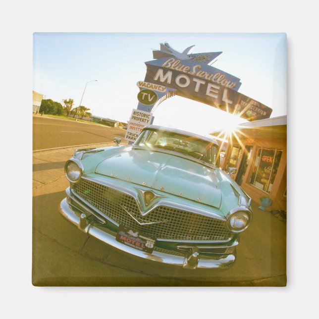 Imán Famoso motel Blue Swallow en la Ruta 66 (Frente)
