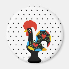 Imán Famoso Rooster de Barcelos Nr 09 - Puntos Polka