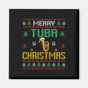Imán Famoso Tuba Tuba Jugador Feo de Navidades Merry Tu