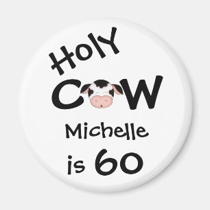 Imán Famoso y personalizado Santo Vaca 60 cumpleaños hu