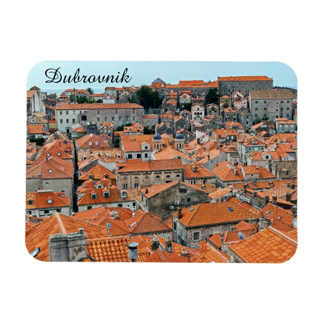 Imán Famosos techos del casco antiguo de Dubrovnik - Da (Horizontal)