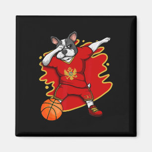 Imán Fan de baloncesto de Bulldog francés Montenegro Je