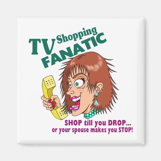 Imán Fanático de las compras de TV (Frente)