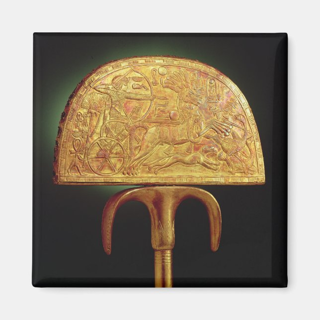 Imán Fanático de plumas de avestruz, de la Tumba de Tut (Frente)