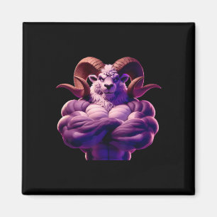 Imán Fanático de Ram Mascular Flexing Lover Bodybuildin