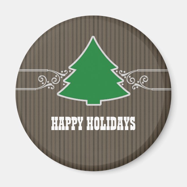 Imán Fancy Christmas Tree Swirls Magnet (Frente)