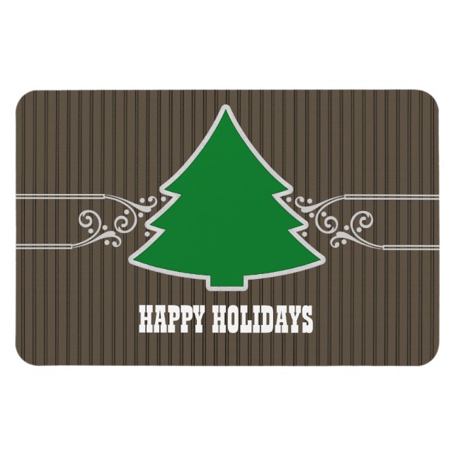 Imán Fancy Christmas Tree Swirls Premium Magnet (Horizontal)