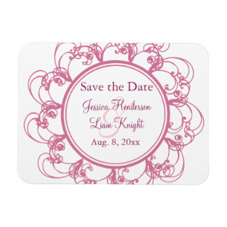 Imán Fancy Floral Save the Date Magnet