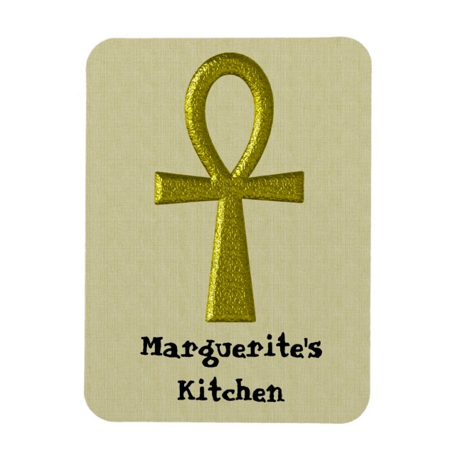 Imán Fancy Gold Ankh Flex Megnet (Vertical)