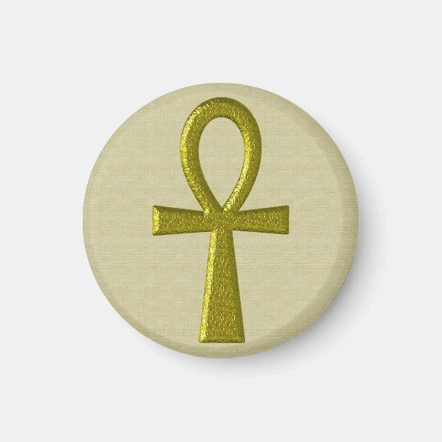 Imán Fancy Gold Ankh Magnet (Frente)