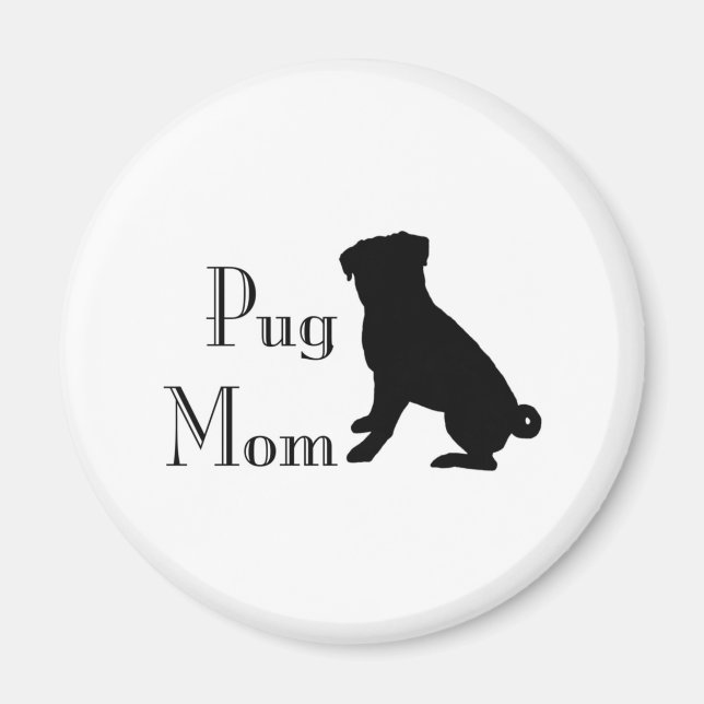 Imán Fancy Pug Mom (Frente)