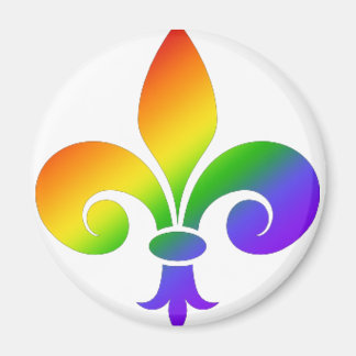 Imán Fancy Rainbow Fleur de Lis