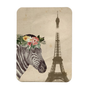 Imán Fancy Zebra & Torre Eiffel