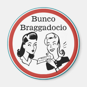 Imán Fanfarrón divertido de Bunco