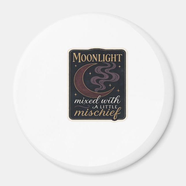 Imán Fantasía caprichosa Bosques místicos, lunas y magi (Frente)