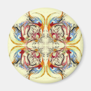 Imán Fantasía de árboles y aves