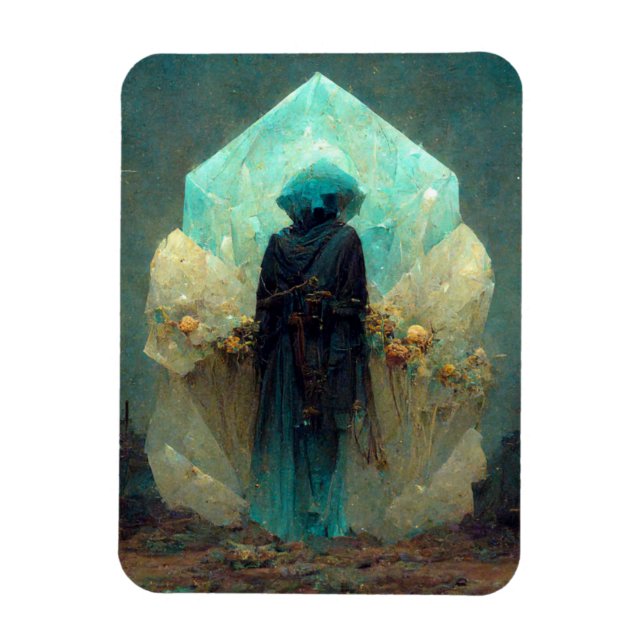 Imán Fantasía de ciencia ficción de Crystal Guardian Al (Vertical)